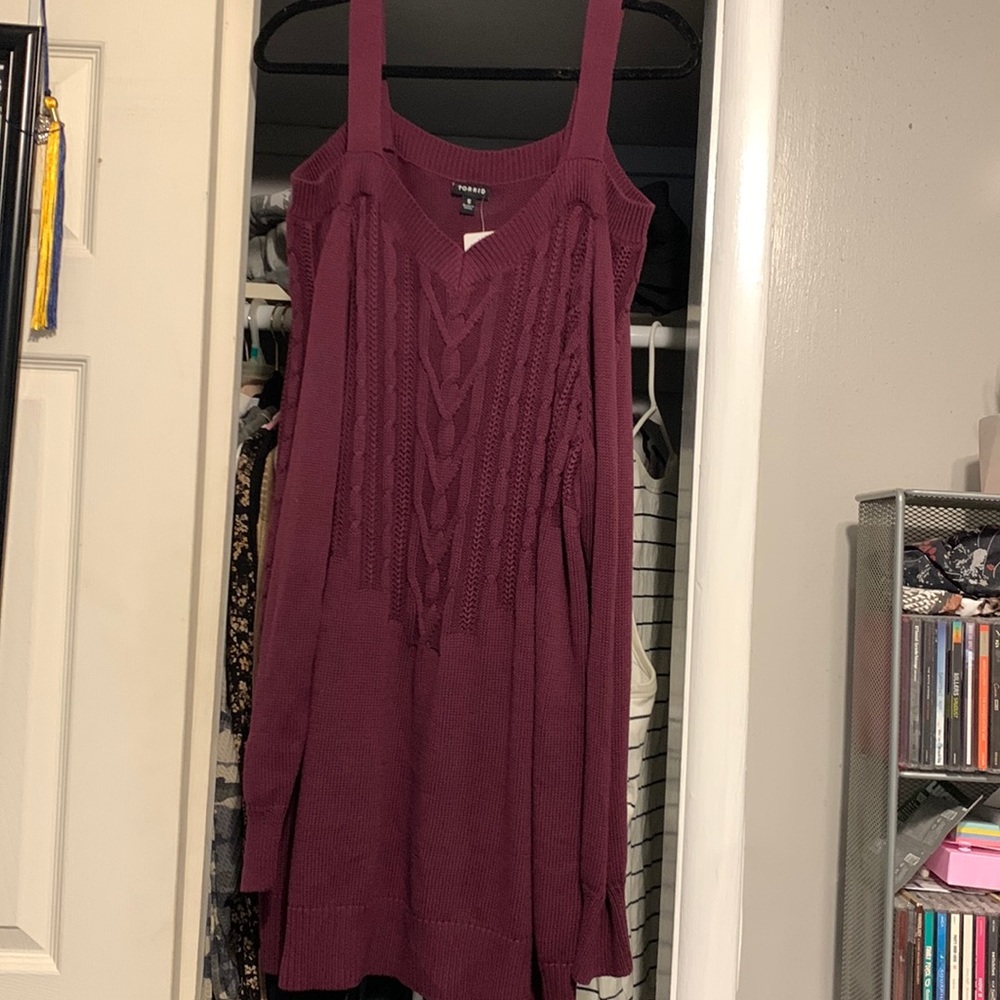 5x Torrid cold shoulder sweater dress